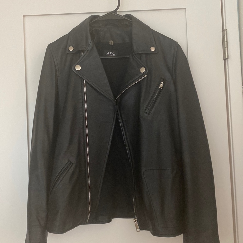 A.P.C. - leather motorcycle jacket - xs